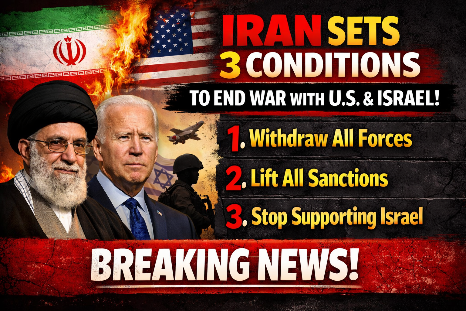 Iran Sets 3 Conditions to End War With US and Israel – Full Update