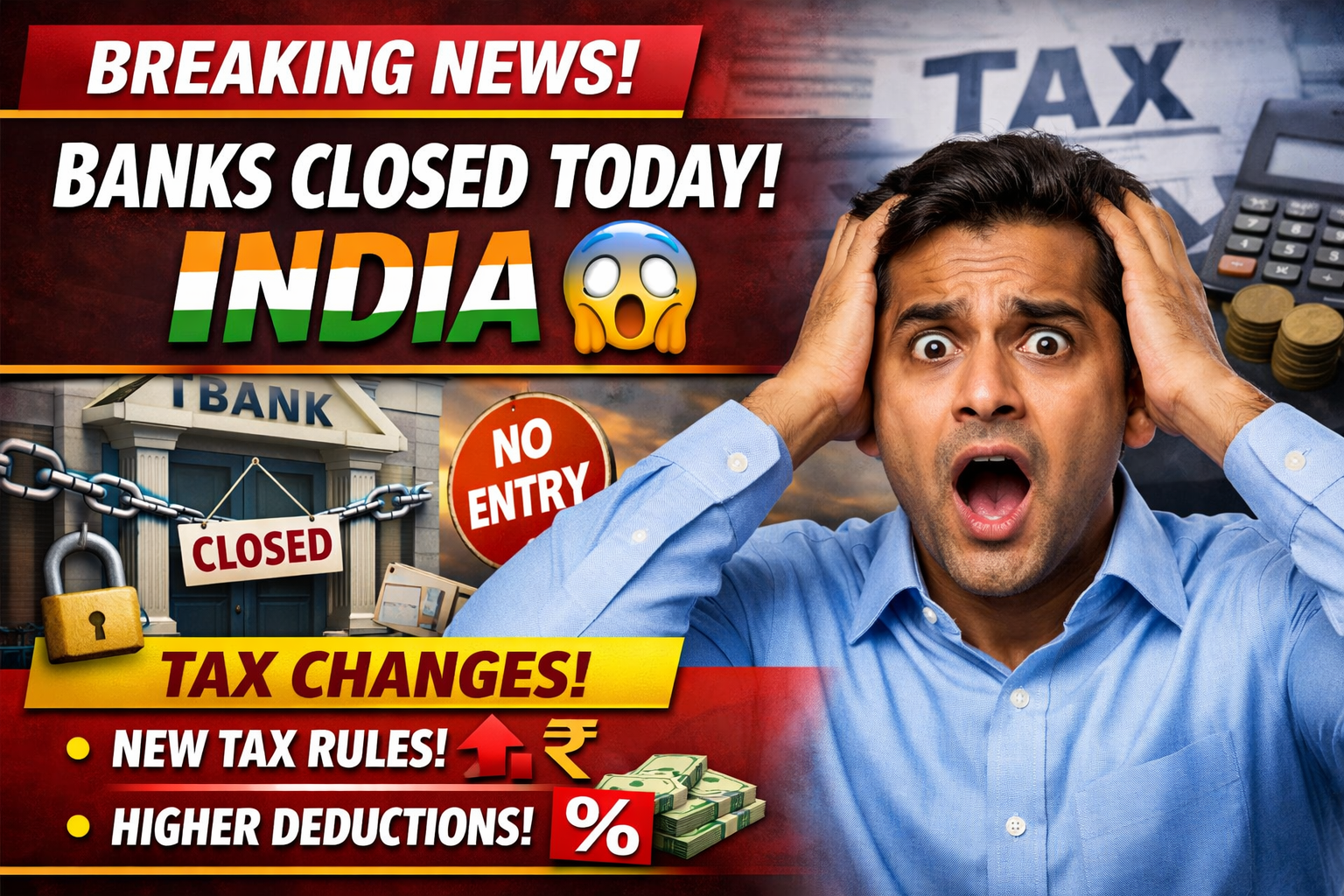 Banks Closed Today India 😱 Tax Changes 2026 – Full Details Inside