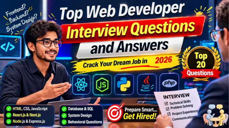 Top Web Developer Interview Questions and Answers (2026)